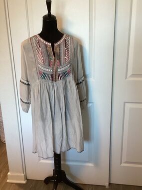 Johnny Was embroidered blouse Bohemian style tunic S